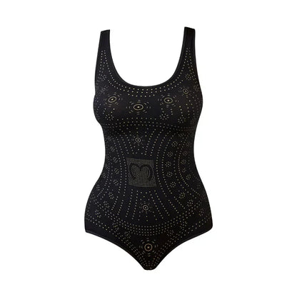 Seamless bodysuit printed plus size tummy control shapewear flat belly slimming full body shaper corset underwear women tank top