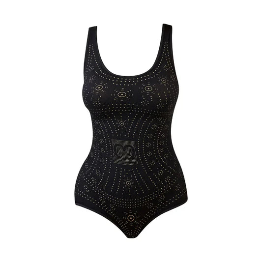 Seamless bodysuit printed plus size tummy control shapewear flat belly slimming full body shaper corset underwear women tank top