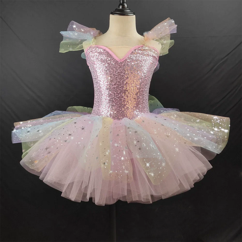 Fashion Performance Princess Dress Girls Clothes Summer Baby Ballet Leotard Vestidos Tutu Children's Ballet Skirt Dance Costume