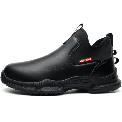 anti-skid kitchen work shoes non slip work waterproof boots lightweight Safety shoes for men chef work shoes leather sneakers