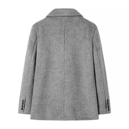2026 Women Winter Blazer Coat Turn Down Collar Warm Coat Turn Down Collar Fashion Design Blazer Feminino Tops Clothes