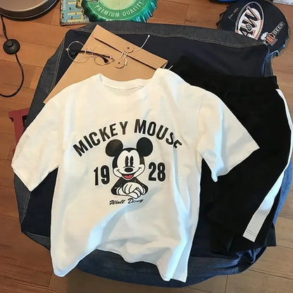 Women T-shirt Autumn 2026 New Korean Version of The Trendy Mickey Short Sleeves T Shirt Female Loose Y2k Clothes Tops Harajuku