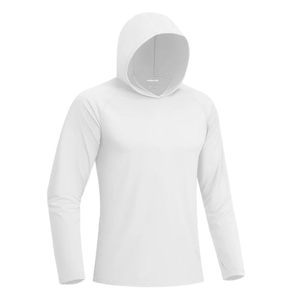 Sun Protection Shirts Mens Long Sleeve Hoodie Casual UV-Proof T-Shirts Breathable Lightweight Quick Dry T shirts Swim