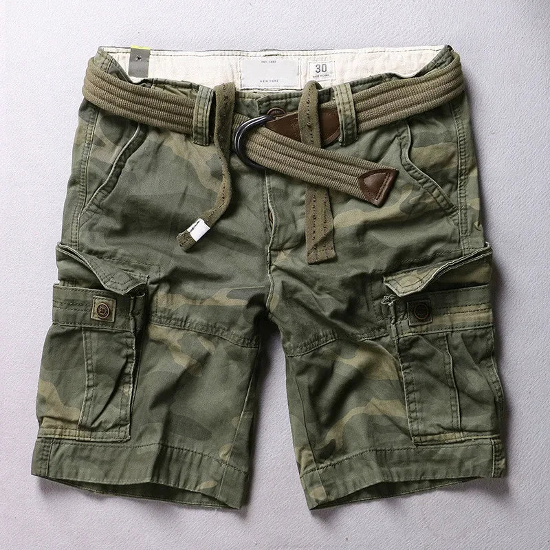 Cargo Short Men 2024 Fashion Brand Designer Summer Hot Luxury Quality Breeches Male Cotton Retro Camouflage Military Camo Shorts