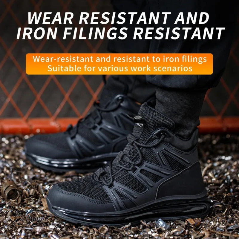 37-50 Fashion 2024 New Safety Shoes Men Anti-smash Work Shoes Anti Slip Indestructible Shoes Protective Sneakers Men Boots