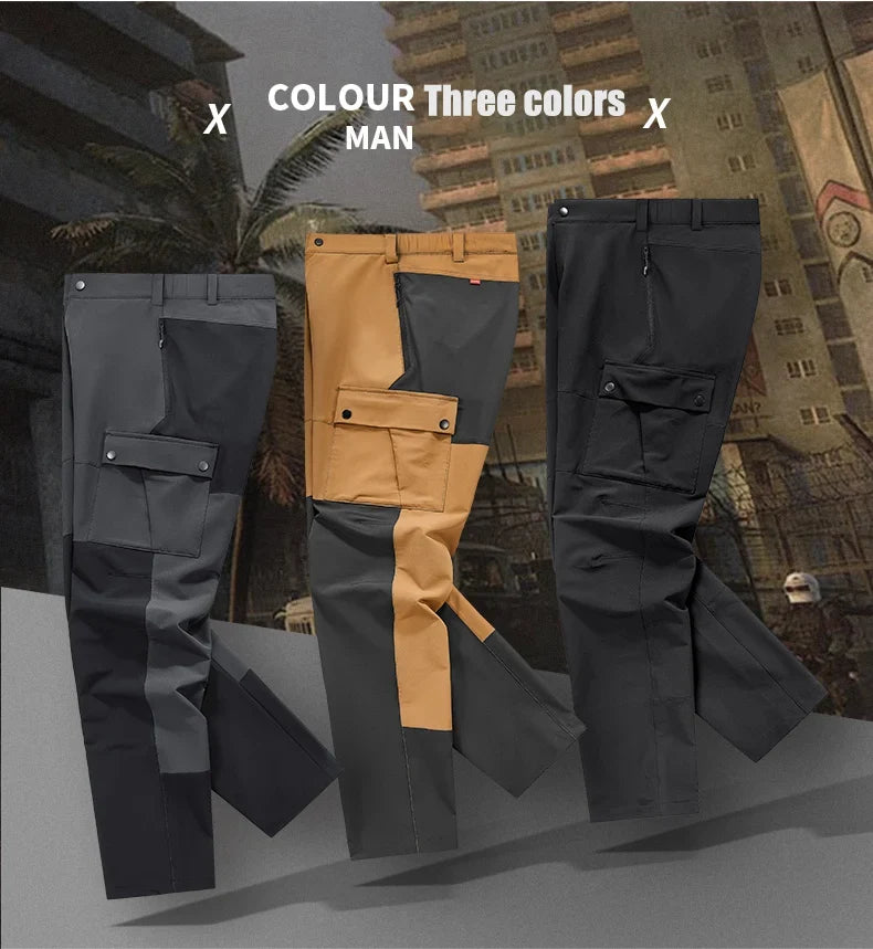 Autumn Hiking Pants Quick Dry Outdoor Charge Pant Men Patchwork Windproof Camping Trekking Trousers  Elasticity Hunting Pant