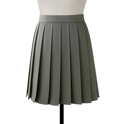 Women High Waist Pleated Midi Skirt Y2k Summer Knee-length Preppy Style Harajuku  Hot Street School Cosplay Casual Female Faldas