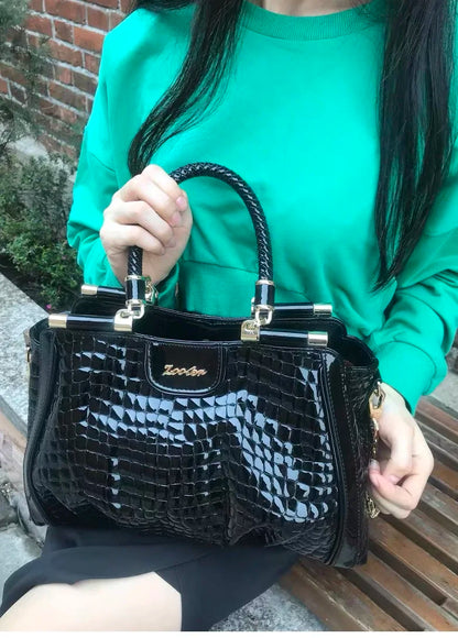 Hot Cow Skin Bag！ZOOLER Handmade Full Real Cow Leather Handbags Soft Skin Genuine Leather Bag Costly Women Fashion Bags #QS220