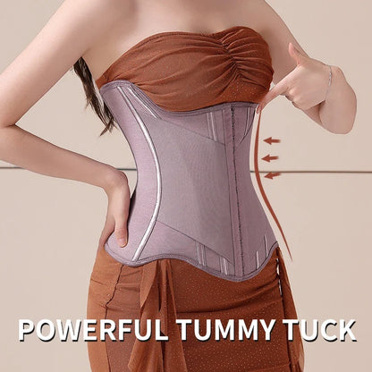 U-shaped Waist Trainer Corset Women Buttoned Shapers Breast Lifted Waist Trainer Steel Bone Slimming Womens Body Shapewear