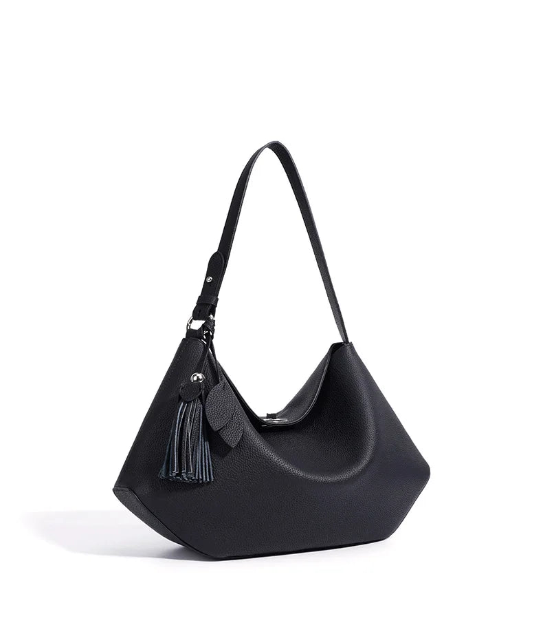 2026 Hot Top Grain Leather Spacious Tote Bag Fashionable Underarm Single Shoulder Crossbody Bag Women Chic Shopping Hobo Handbag