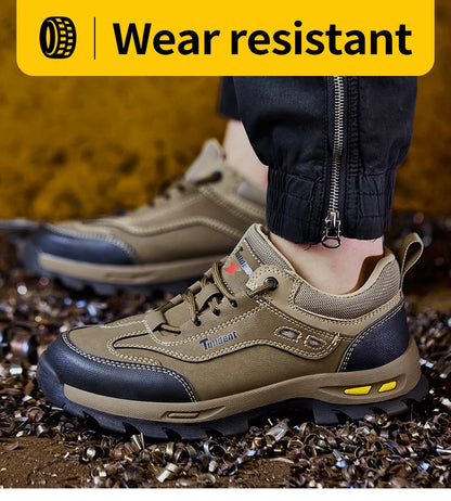 New men's safety shoes, puncture resistant work shoes, men's protective shoes, wear-resistant work boots safety boots
