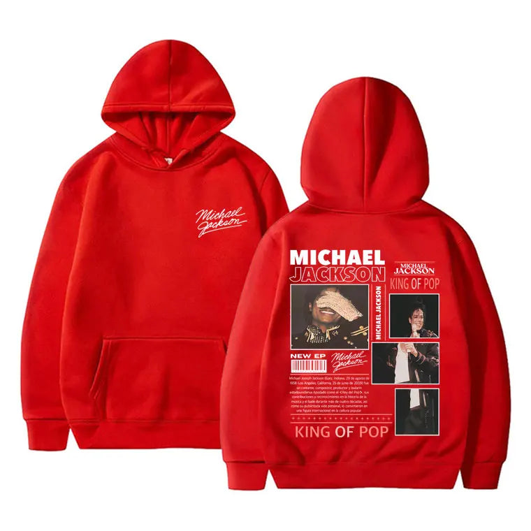 Michael Jackson King of Pop Graphic Hoodie Men Women Vintage Gothic Rock Sweatshirt Male Hip Hop Punk Oversized Pullover Hoodies