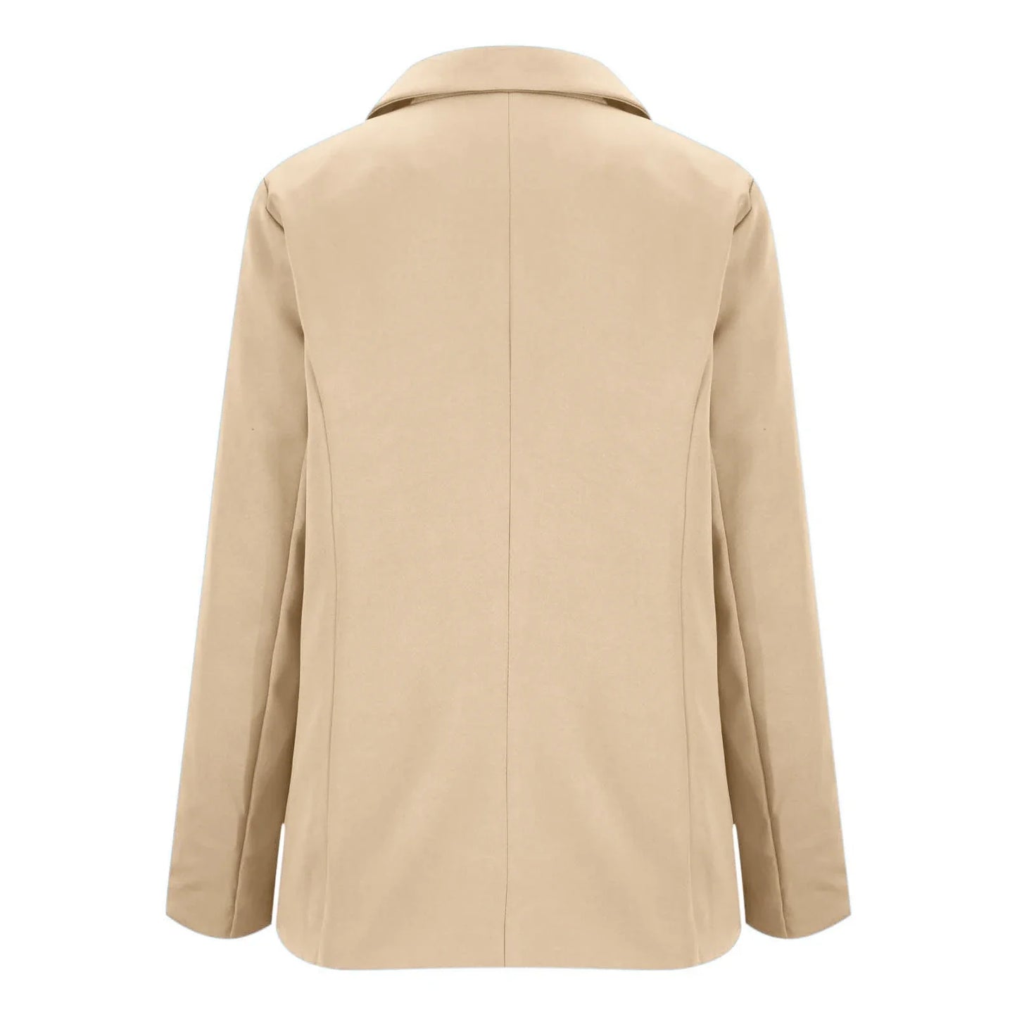 Women\'s Solid Color Fashion Casual Long Sleeve Button Pocket Blazer Solid Button Casual Elegant Coat Trendy Loose Suit Outwear