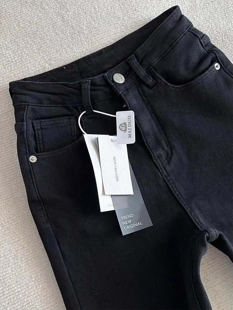 Y2K Loose Jeans Women Casual Trousers Baggy Denim Pants for Ladies Soft Stretch Waist Winter Thermal Fleece Lined Comfort Fit