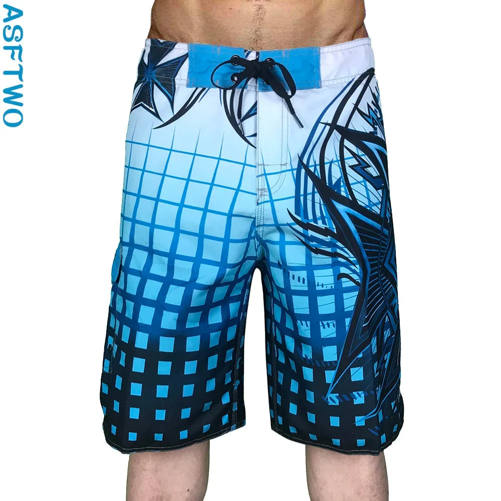 Men's Beach Shorts Trendy Summer Shorts 3D Printing Men's Surf Shorts Swimsuit Beach Shorts Fitness Tracks Running  Hiking Track