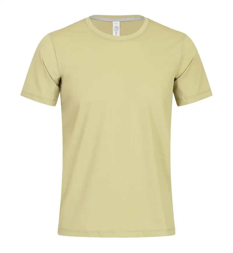 2026 Men Short Sleeves Running T-Shirts Quick Dry Sport T-Shirts Fitness Gym Running Shirts Breathable Round Collar Sportswear