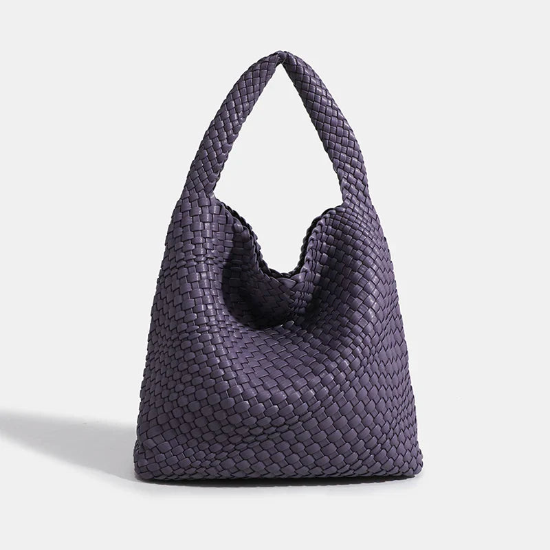 Designer Hand knitting bag PU Large women's Woven tote bag Mistress gift luxury bag original mark bags CasuaL side bag for women