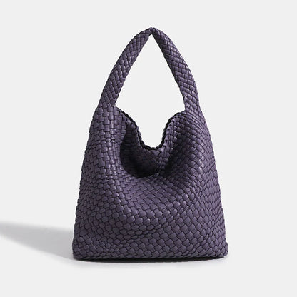 Designer Hand knitting bag PU Large women's Woven tote bag Mistress gift luxury bag original mark bags CasuaL side bag for women