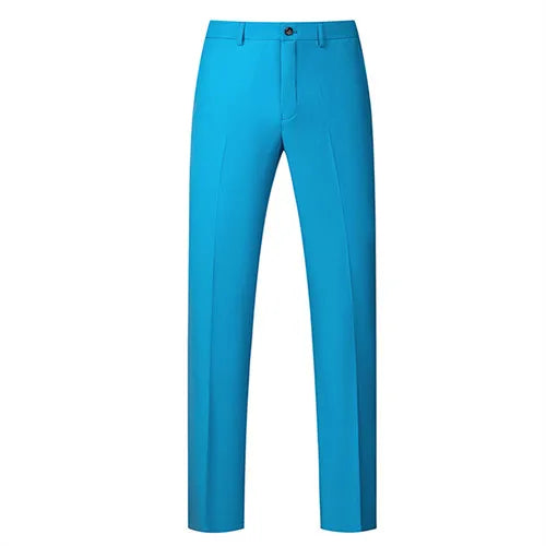 2026 New Men's Rose Red Trousers, Asian Size Blue Formal Pants, Black Pantalon Hombre.
