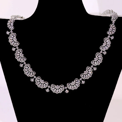 New Design Nigeria 2pcs Bridal Zirconia Jewelry Sets For Women Party ,Luxury Dubai   Wedding CZ Necklaces Accessory Girl Gift