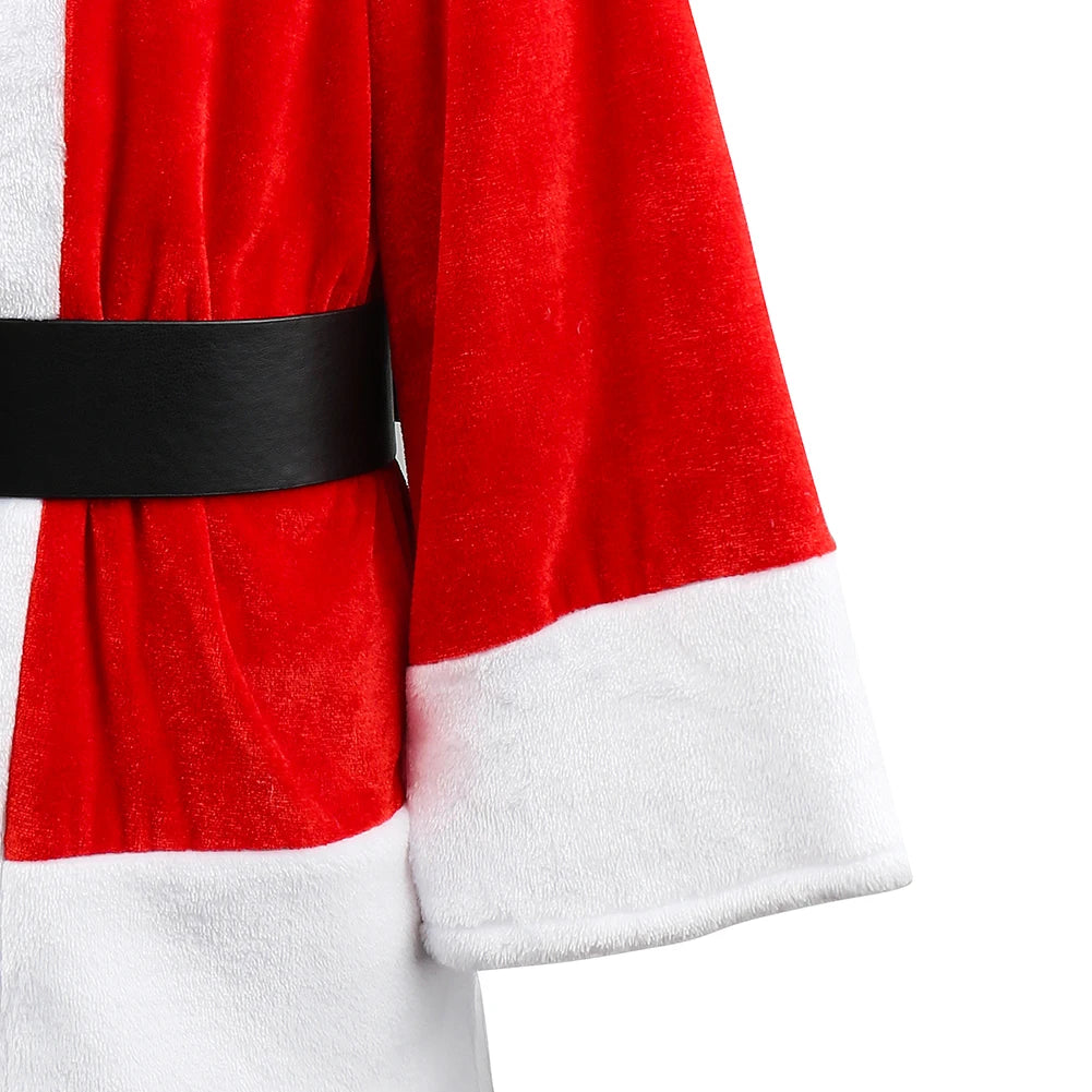 Christmas Santa Claus Boys Cosplay Costume Boys Long Sleeve Clothes pants and hat sets Christmas party outfits new year Clothes