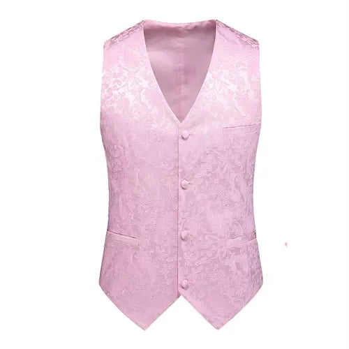 2026 New Men's Red Sleeveless Vest Coat, Single-breasted V Neck Waistcoat, Wedding Party Vests Blue Black Asian Size M-5XL 6XL
