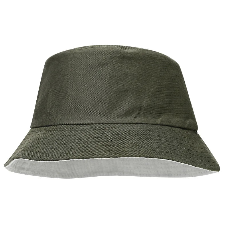 Spring Summer Unisex Solid Color Fisherman Cap Foldable Bucket Hat Outdoor Sunscreen Hat Caps Fashionable Double-sided Basin Hat