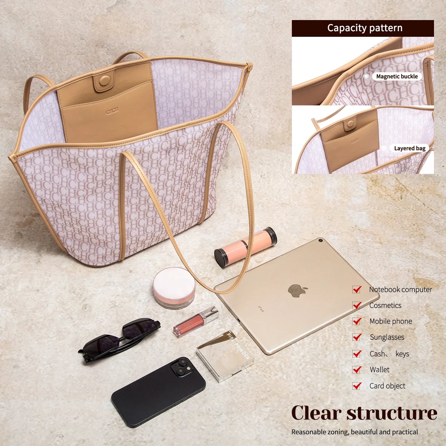 Fashionable Classic Retro Women's New Style Handbag Large Capacity Business Commuter Women's Handbag