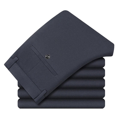 Men's Four-Way Stretch Business Casual Pants Spring/Autumn Formal Dress Trousers Elastic Comfortable Casual Pants