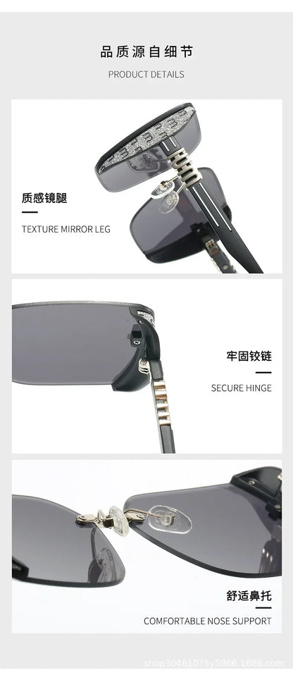 New Fashion Square Sunglasses Women Luxury Brand Anti Strong Light Vintage Large Frame Cool Sun Glasses Gafas De Sol Mujer