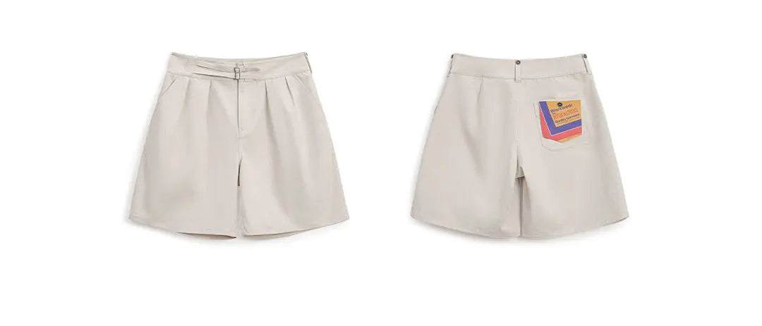 Men's Gurkha Wide Leg Shorts Minimalist Old Money Style Japanese Woven Workwear Casual Thin Summer Daily Men Shorts