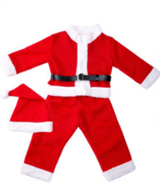 2025 Baby Girl Boy Christmas Costumes Red Santa Claus Suit Festival Halloween Cosplay Sets Christmas Baby Clothes