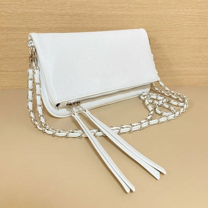 Luxury Design Bag for Women Fashionable Black Leather Ladies Crossbody Bag 2026 New Style Retro Single Shoulder Envelope Bag