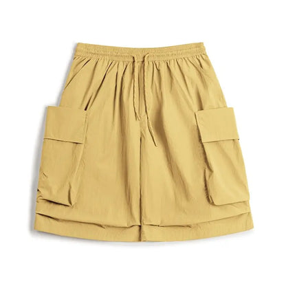 2026 New American Retro Mountain Lightweight A-line Shorts Men Big Pocket Functional Straight Leg Summer Pants Cargo Pants