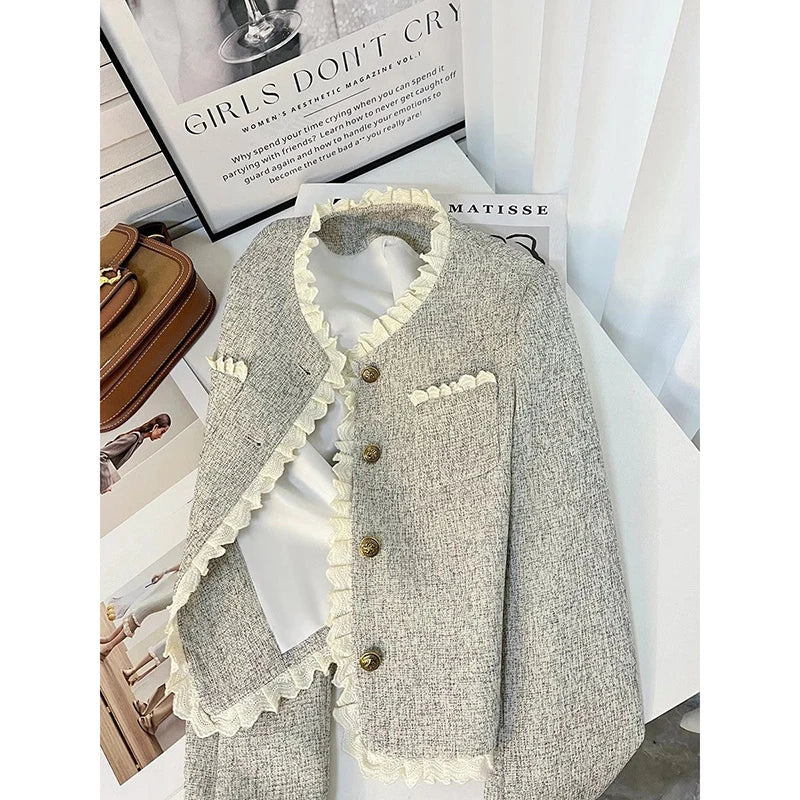 Women's Suit Coat 2025 Spring Autumn Temperament Fashion Ladies Blazer Jacket High Quality Be All-match Lady Loose Outerwear