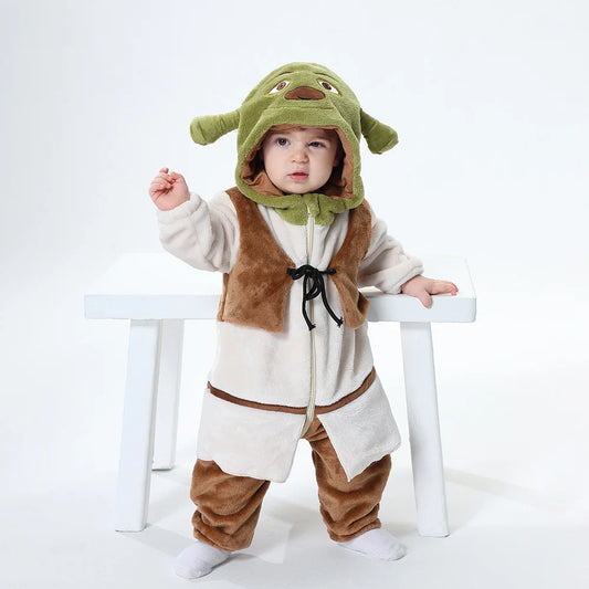 Monster Cosplay Clothes Romper Onesie Boy Girl Jumpsuit Anime Ropa Winter Warm Outfit Halloween Costume