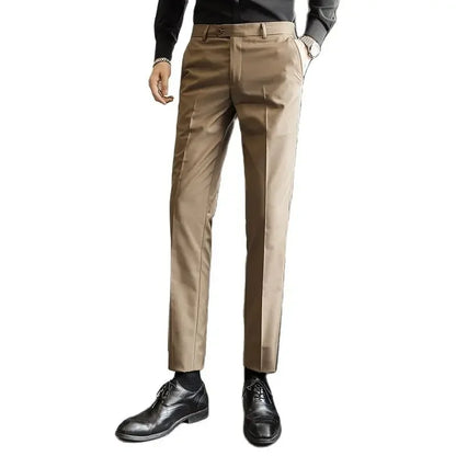 Formal Pants Men 2024 New Elegant Man Office Work Pants Casual Elastic Men's Trousers Men 17 Colors Pantalones Hombre