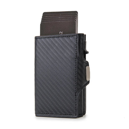 Portefeuille de luxe pour cartes de crédit RFID, en cuir microfibre, pop-up, pour hommes, sac à monnaie, porte-monnaie pour hommes