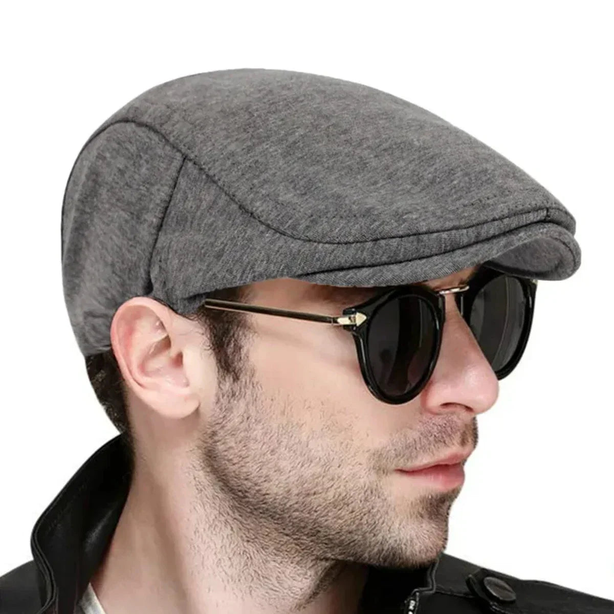 Men Solid Color Newsboy Caps British Painters Hats Spring Autumn Berets Adjustable Flat Cap
