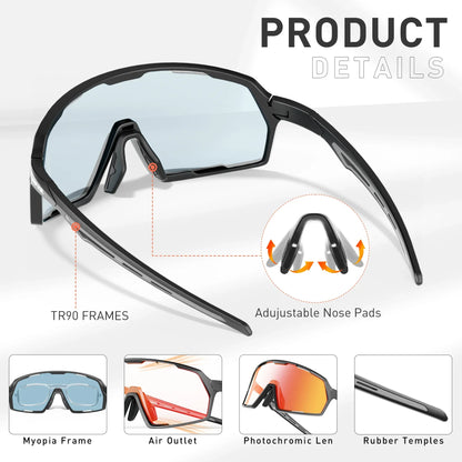 Photochromic Sunglasses Man MTB Climbing Glasses Outdoor Sports Bike Cycling Glasses Women Driving Bicycle Goggles UV400