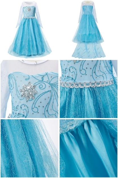 Kids Encanto Mirabel Isabela Dolores Costume Girls Elsa Belle Rapunzel Mermaid Carnival Cosplay Dress Children Princess Clothes