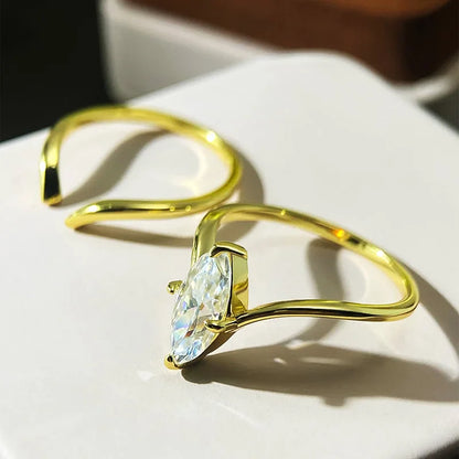 Marquise Cut Moissanite Ring Stackable 1-3ct D VVS1 925 Sterling Silver Wedding Engagement Rings for Women Fine Jewelry