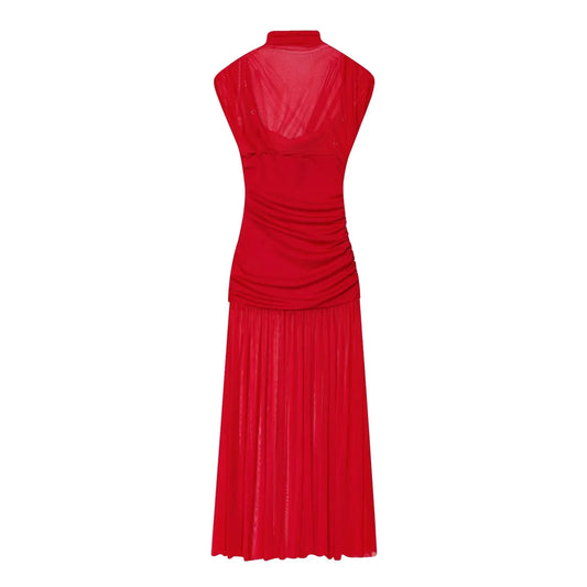 2026 Spring Summer Elegant Women Dresses Wedding Guest Ladies Patch Work Tulle Dresses Valentine‘s Day Woman Dresses