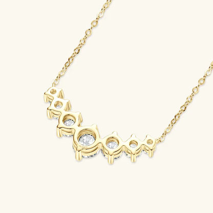 U-Smile Moissanite Necklace D VVS1 for Women D Color Sparkling Lab Diamon Luxury Necklaces 925 Sterling Silver with Certified