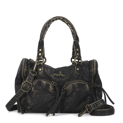 Vintage Women Handbags Small Satchel Top-handle Boston Bag PU Shoulder Bag Fashion Dumpling Pack Multi-pockets Shoulder Bags