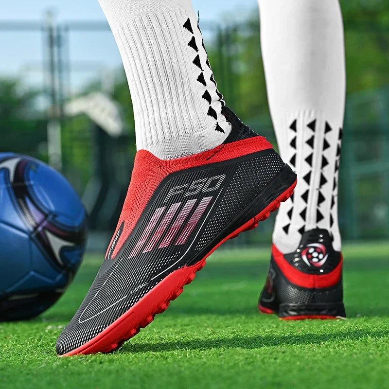 New Men Football Boots Outdoor Sport Training Soccer Shoes Match Boys Adult Cleats Breathable Non Slip Long Spikes Comfortable