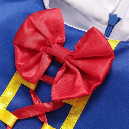 Kids Clothing 2PCS Set Dress+Cloak Snow White Princess Costume Halloween Carnival Cosplay Party Girls Dresses Birthday Party