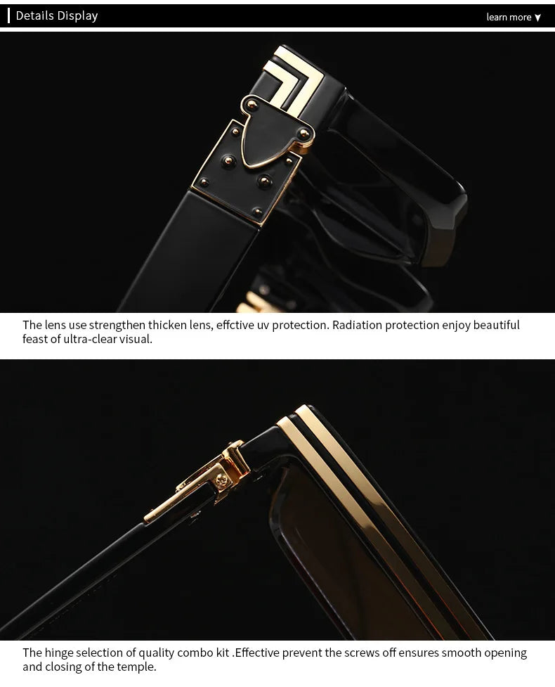 Square Sunglass Men Retro Millionaire Sunglasses Women 2025 Trendy Vintage Vacation Fashion Glasses Gafas De Sol Hombre Lunette
