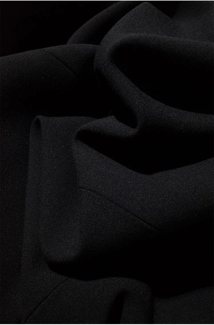 The Ultimate Store Hit~ Women's Mid-Length Oversized Blazer with Shoulder Pads for Petite Figures, Casual Suit Jacket