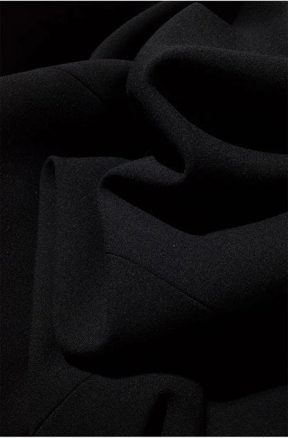 The Ultimate Store Hit~ Women's Mid-Length Oversized Blazer with Shoulder Pads for Petite Figures, Casual Suit Jacket
